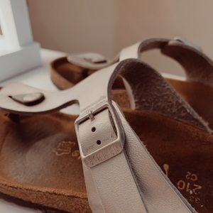 Silver Birkenstock’s, size 2 girls.